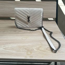 White YSL Saint Lauren Bag 
