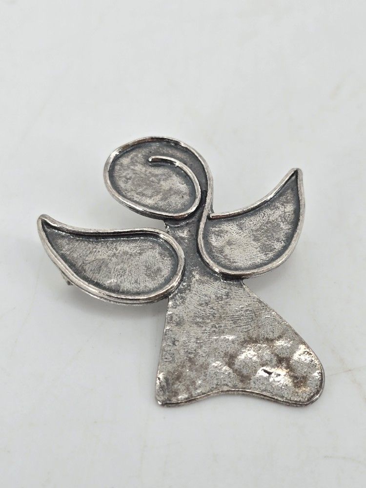 Vintage Silpada Sterling 925 Silver Angel Brooch / Pendant 3770-25