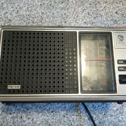 General Electric Ge Fm/Am Wood Gram 1970s