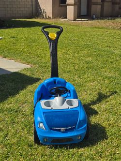 Blue Push Car and Ride on Toy for Toddlers