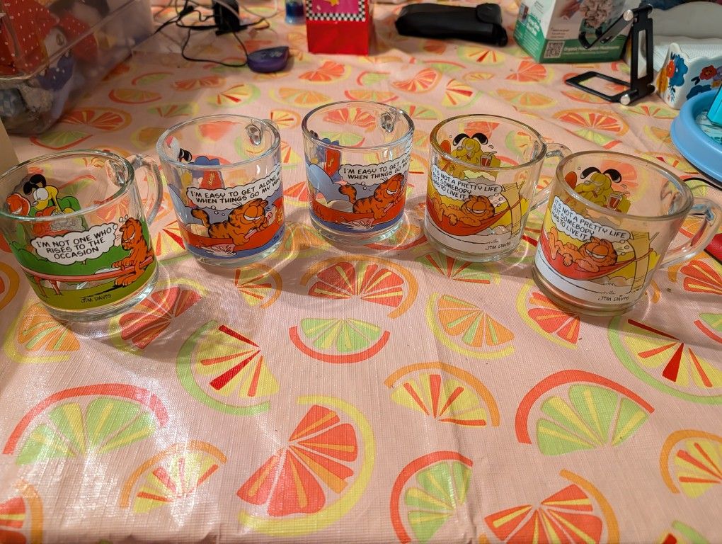 Garfield 1978 Mugs Glasses