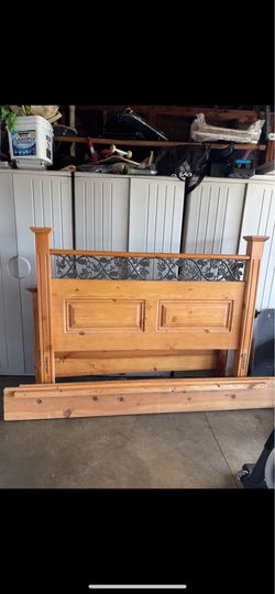 Queen bed head board and frame