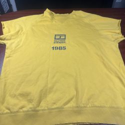 VTG 90s Tommy Hilfiger DwnimSweatshirt Mens L Cut Off Distressed Grunge