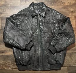 Pelle Pelle Men’s Marc Buchanan Vintage Leather World Tour Jacket Black Size 50