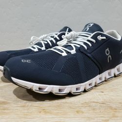 ON CLOUD Men's Cloud 6 Running Shoes (11.5) Midnight/White 