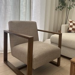 Beautiful Herringbone Fabric Armchair - FINAL PRICE