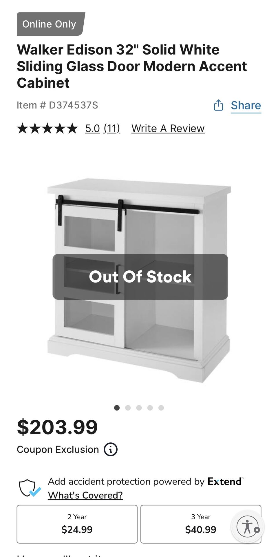 Sliding Glass Door /Gabinete Auxiliar Cafe