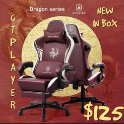 GTPLAYER DRAGON SERIES GAME CHAIR BLUETOOTH NEW 