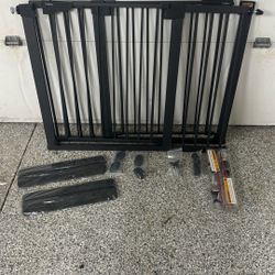 2 Pack Modern Baby Gate For Stairs And Walls With Ramps 