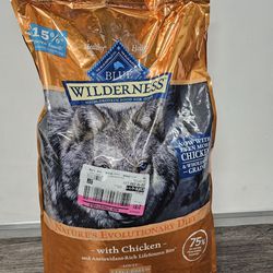 Blue Buffalo Blue Wilderness Plus Wholesome Grains Natural Large Breed Adult High Protein Chicken Dry Dog Food, 24 lbs.

