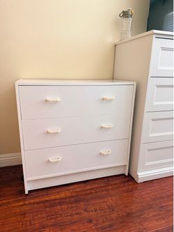 White 3 Drawer Dresser