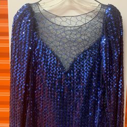 BLUE SEQUIN DRESS