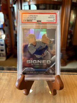 2023 TOPPS NOW SHOHEI OHTANI OFFSEASON #OS21 SP DODGERS VARIATION SP FOIL PSA 10
