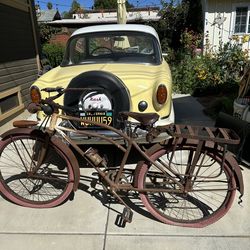 Original 1940s Antique Balloon Tire Cruiser Bike – Rat Rod Patina Fat Tire Bicycle