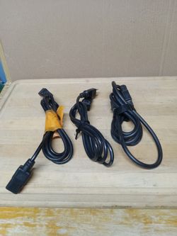 3 Computer    monitor Power cords 3 prong