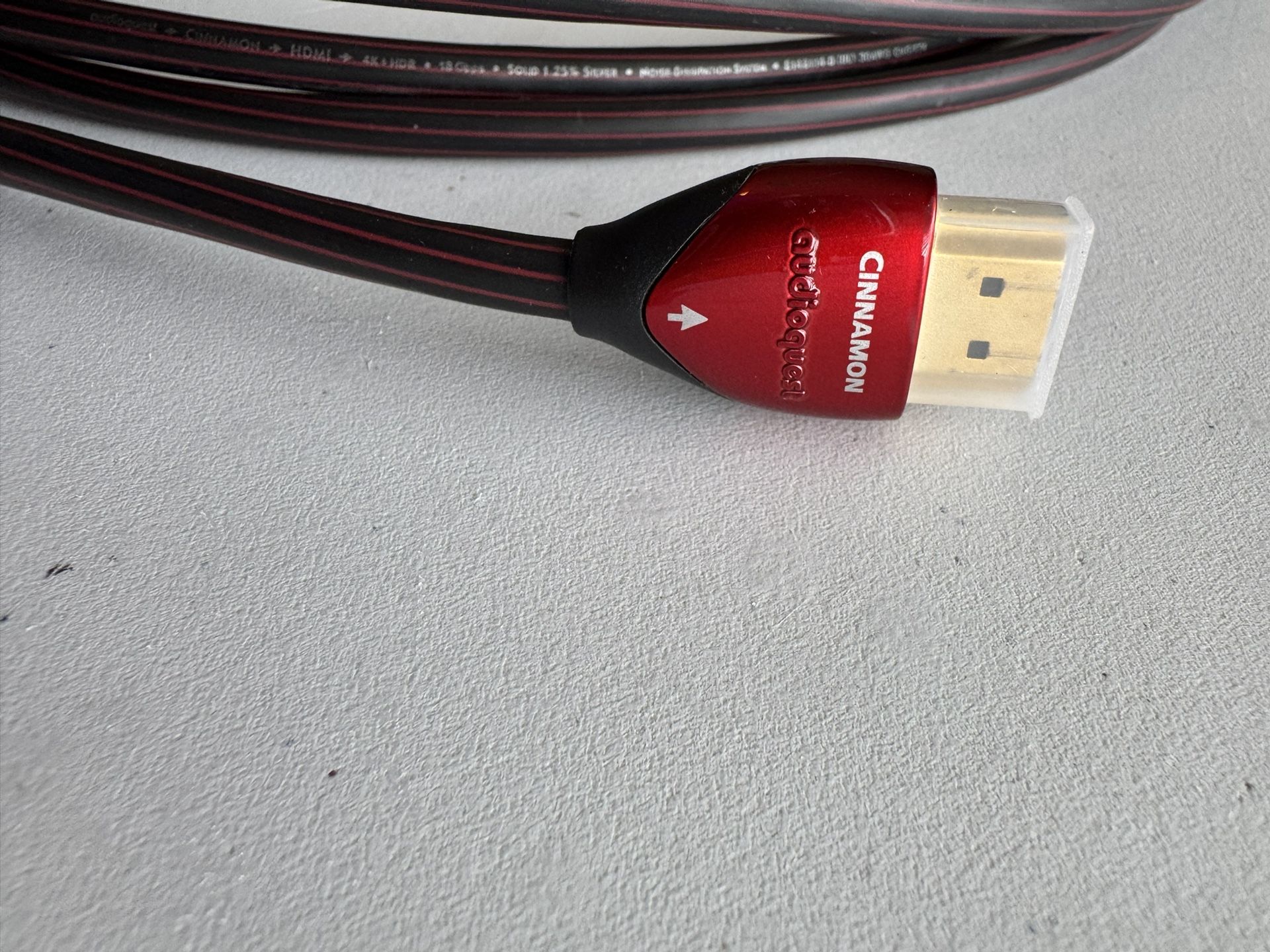 2 Each - Audioquest Cinnamon 4K+HDR HDMI Cable 3M