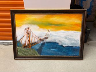 Golden Gate Bridge Framed Painting