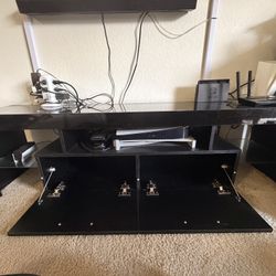 Black Entertainment Center / TV Stand With Storage
