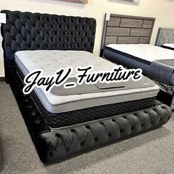 New Queen Bed Frame With Mattress 
