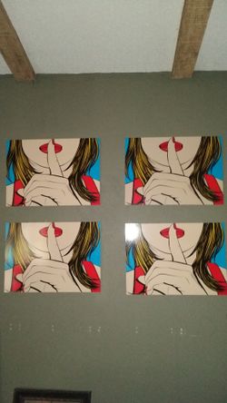 Set of 4 DEBORAH AZZOPARDI 1999 IKEA Sssshhh SOLMYRA Pop Art