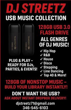 Dj music USBs