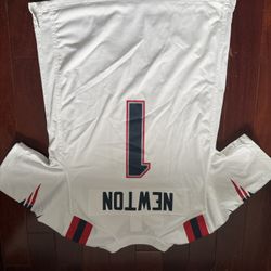 Cam Newton Patriots On Field Jersey Nike M