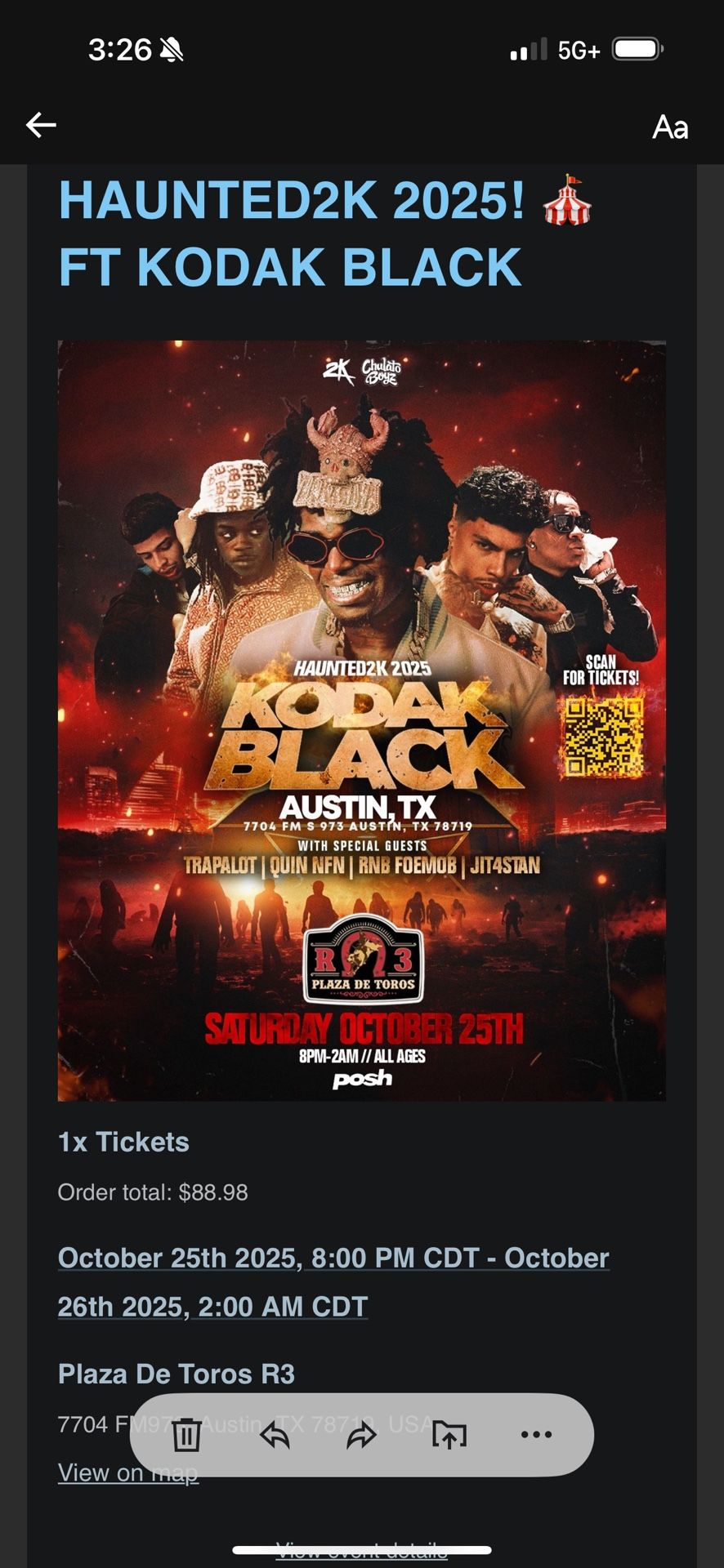 1 Kodak Black VIP Ticket