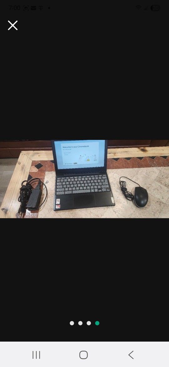 Lenovo Chromebook With Windows Chrome Operating System Charging Cord And USB Mouse Laptop High School Middle School Personal Laptop