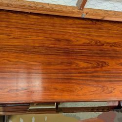 Vintage Solid Rosewood Executive Desk – Scandinavian Mid-Century Modern

