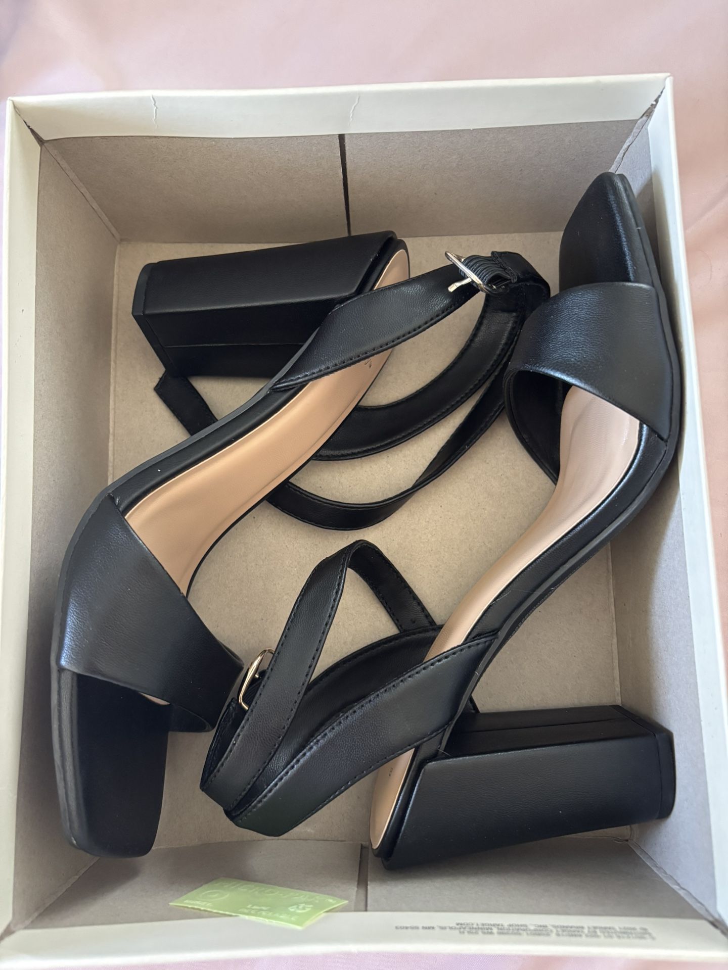 Black Target Heels