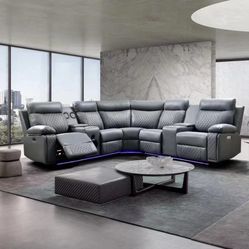Power Reclining Sectional In Stock For Fast Delivery 