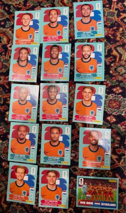WORLD CUP 2026 PANINI STICKER  NEDERLAND SOCCER   TEAM. LOT OF 15 STICKERS. BRASIL EDITION