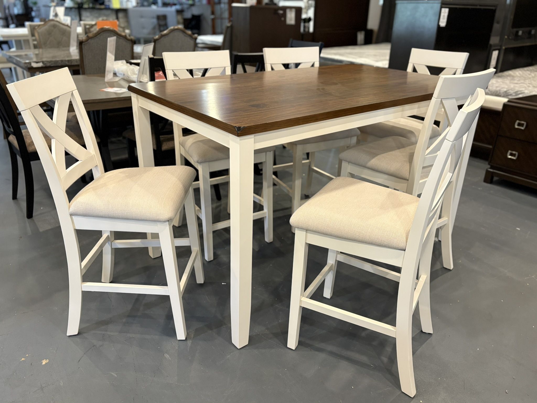 New 7pc Counter Height Dining Set
