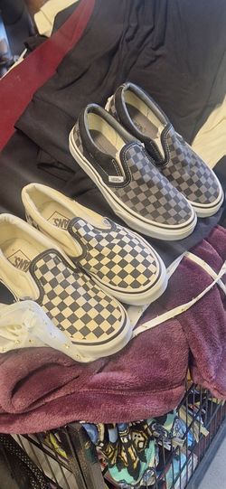 Vans Classic Slip-On Checkerboard Sneakers (2 Pairs) new