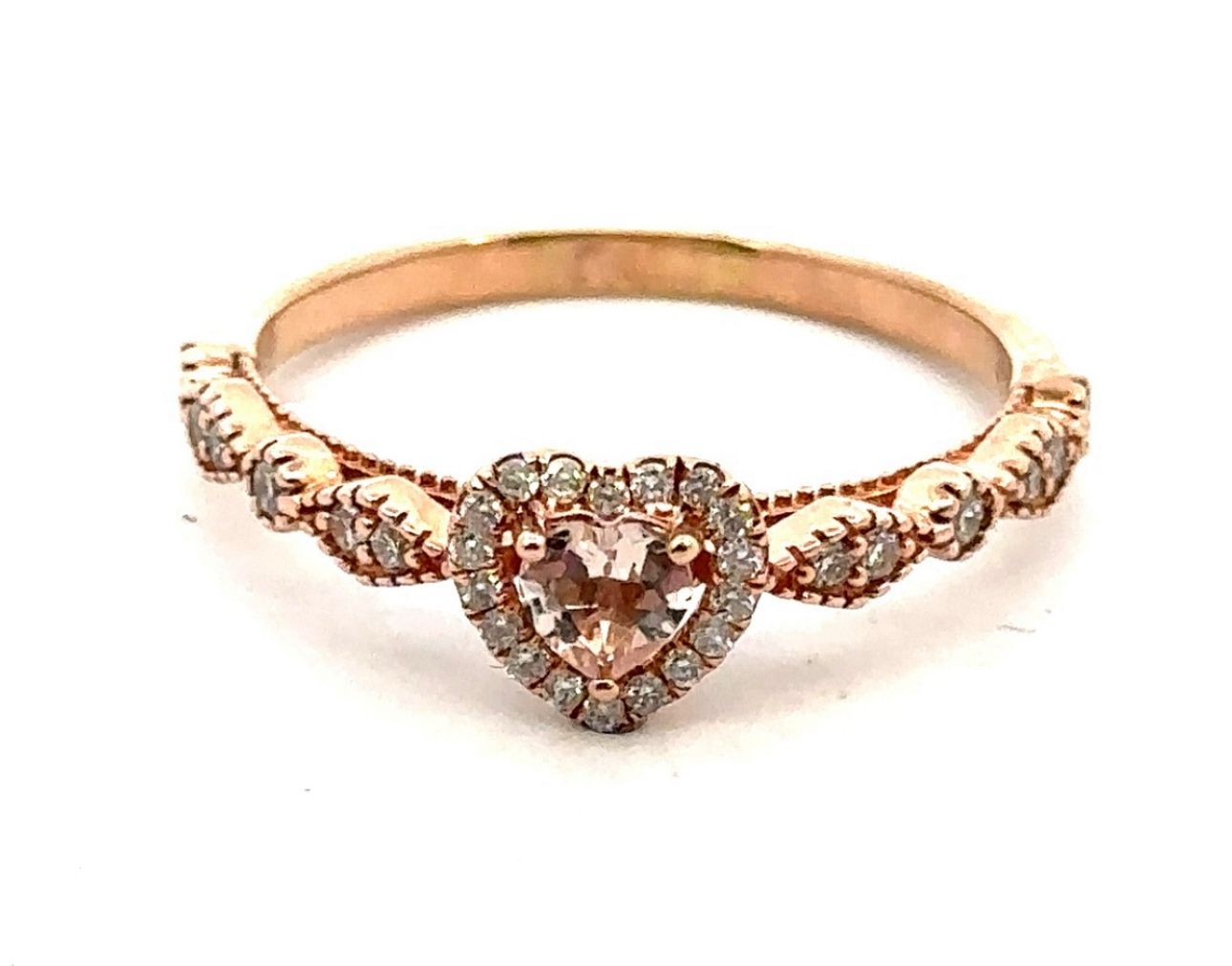 Woman’s 10k Rose Gold Diamond And Synthetic Stone Ring Size 8.5 GP3112280