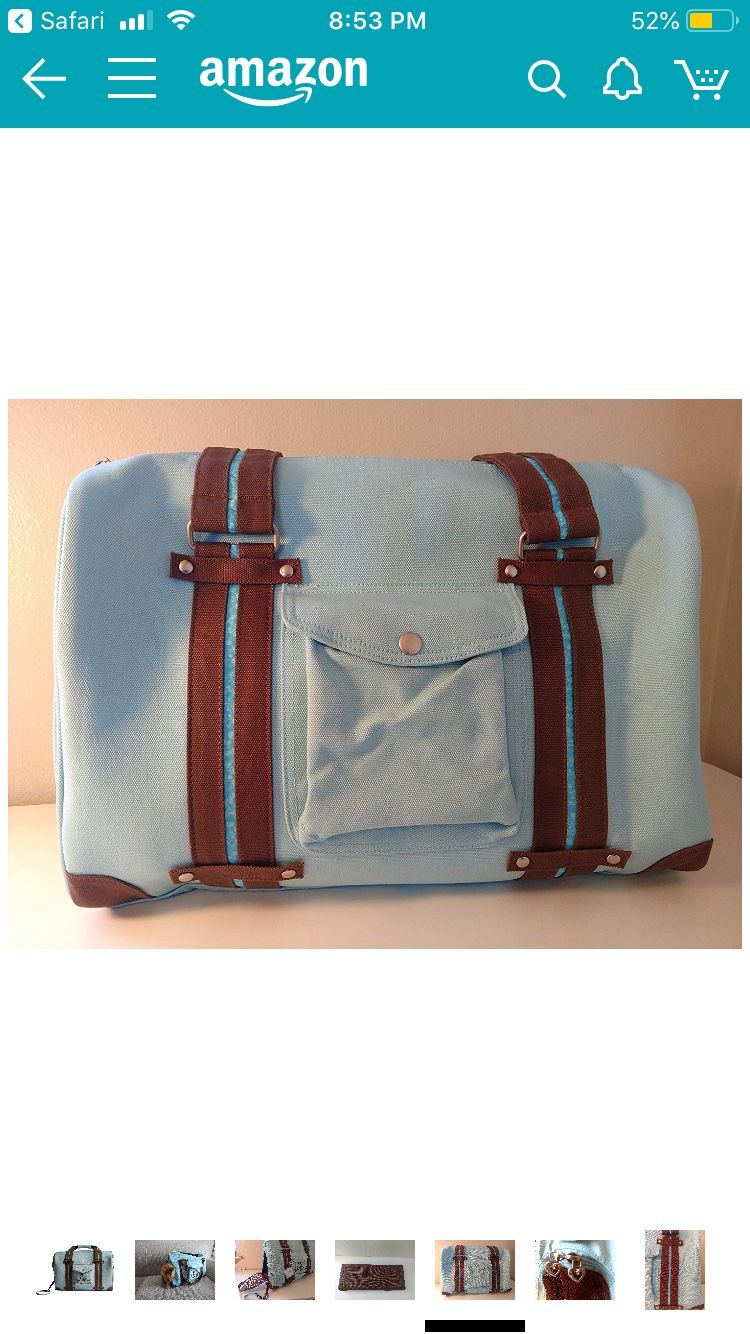 Tutta Bella Eco-Friendly, 100% Organic Cotton Canvas Pet Carrier