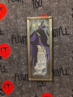 Haunted mansion stretching portrait maleficent official disney park's pin