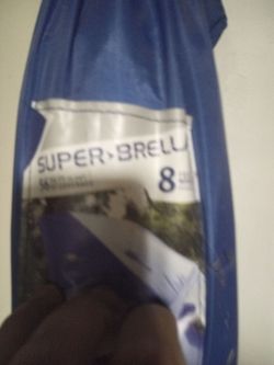 Super Brella 8 Umbrella in Blue Carry Bag