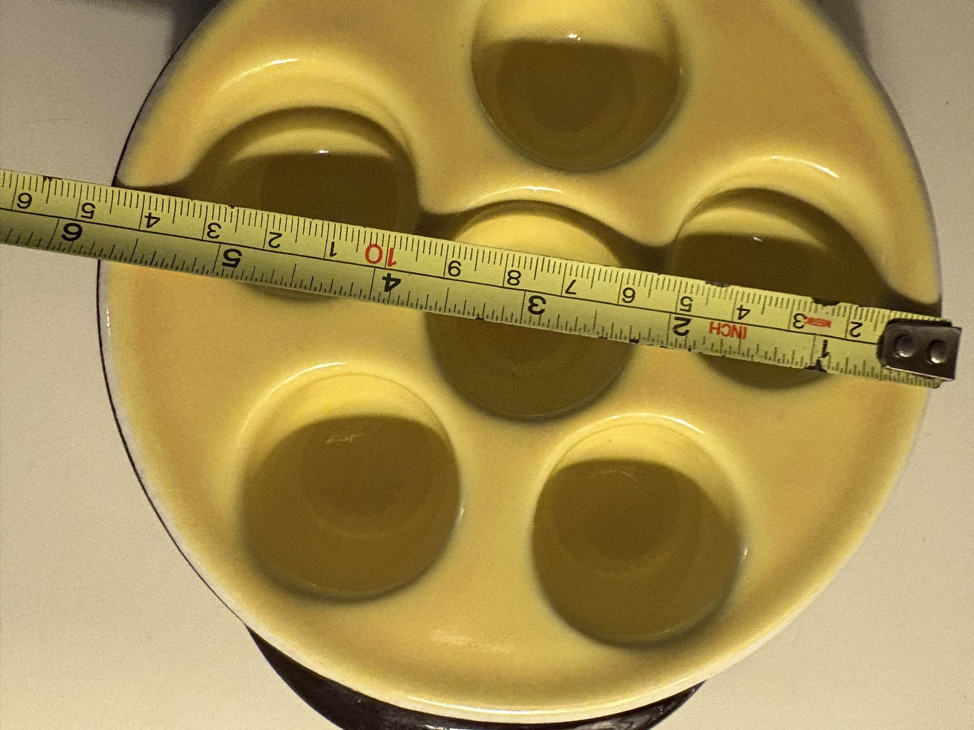 Vintage ceramic escargot dish mid 20th century