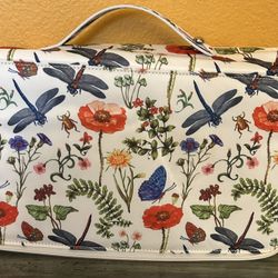 New Artist Colored Pencil Holder Case. Dragonfly , Flower Design. Pencils Not Included  