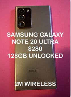 Samsung Galaxy Note 20 Ultra Unlocked 128gb Firm Price $280