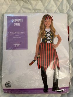 Girls Pirate Costume Size M 8-10