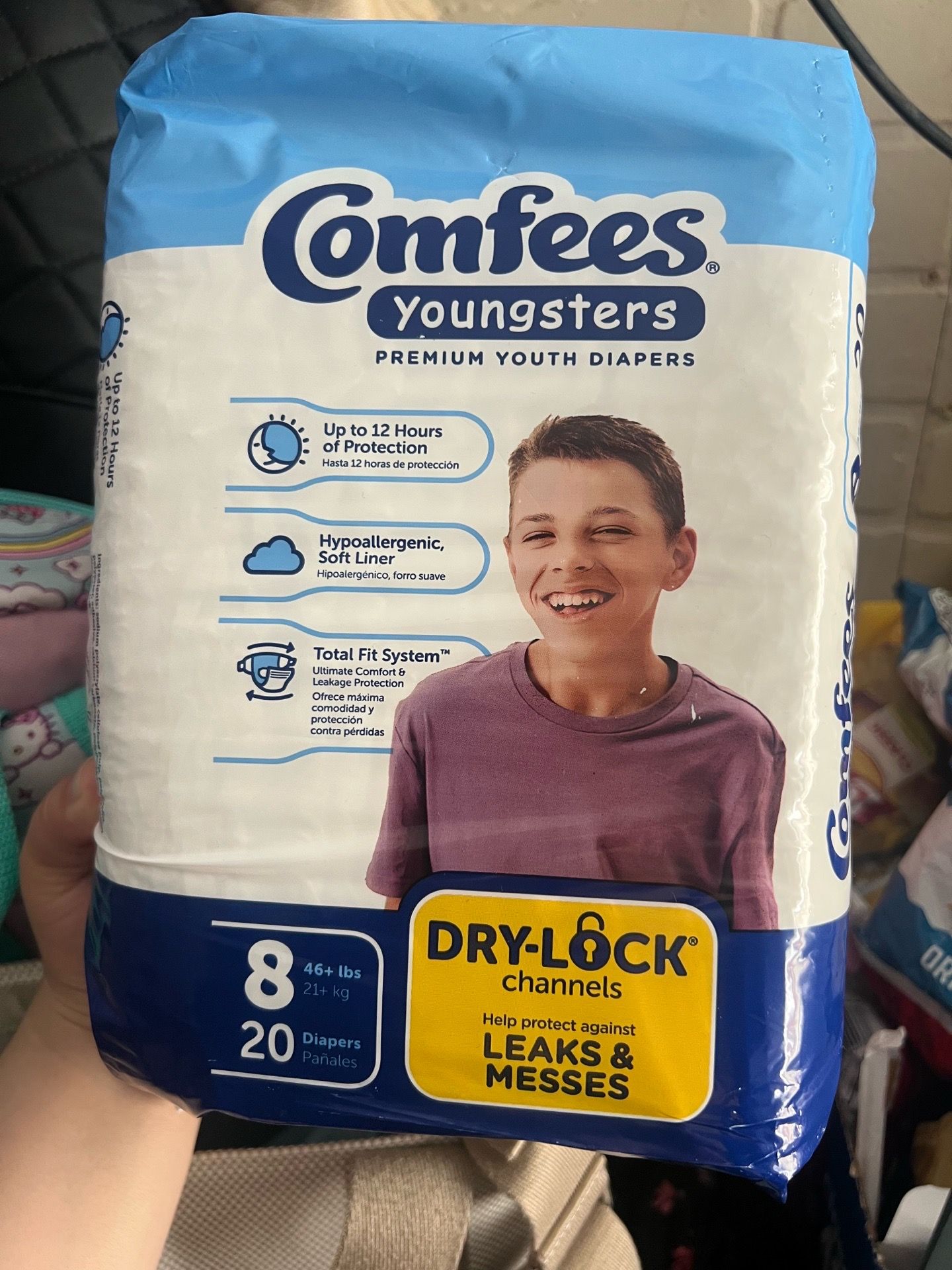 Comfees diapers size 8