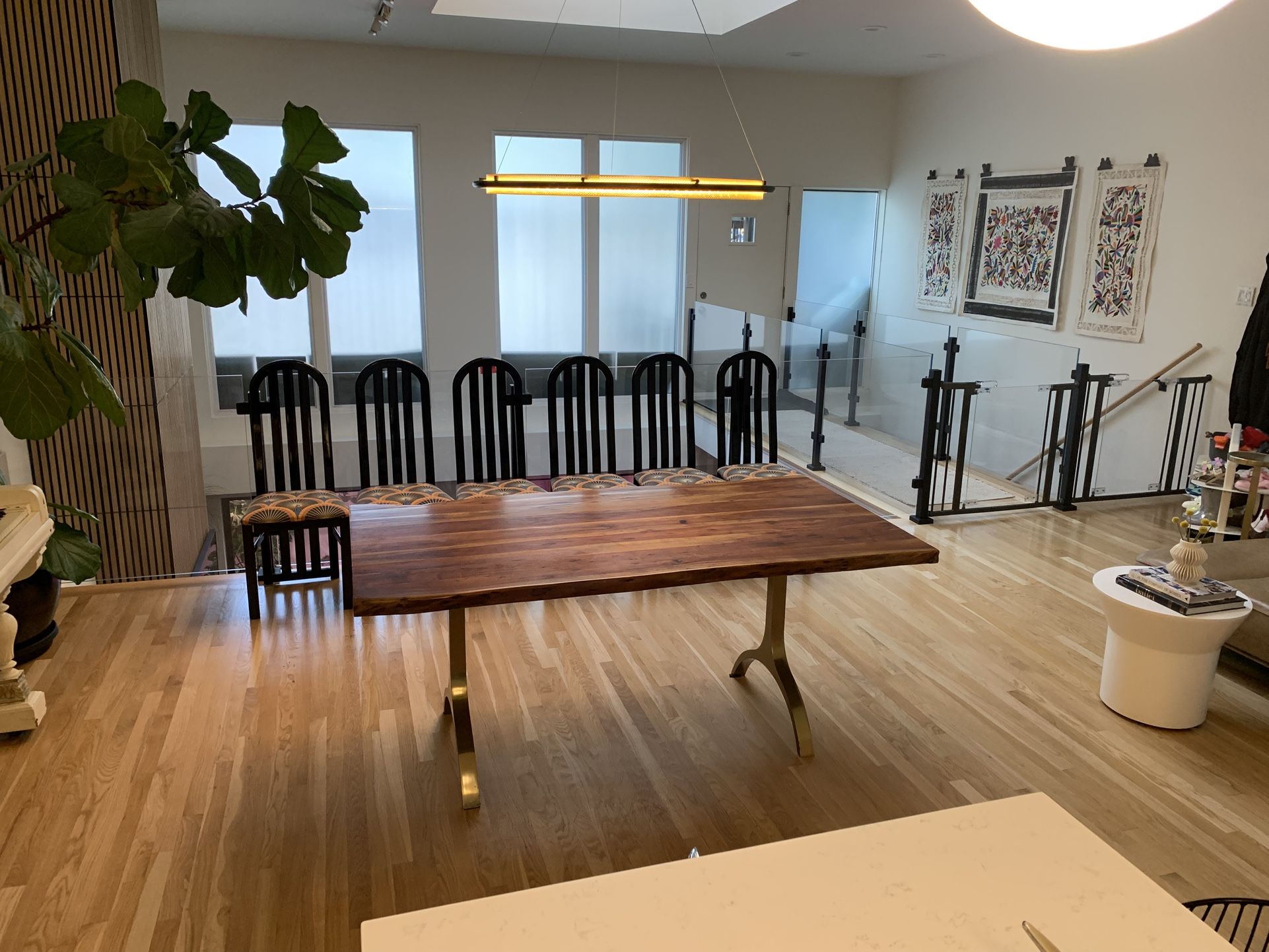 Live Edge Dining Table And 6 Chairs From Italy