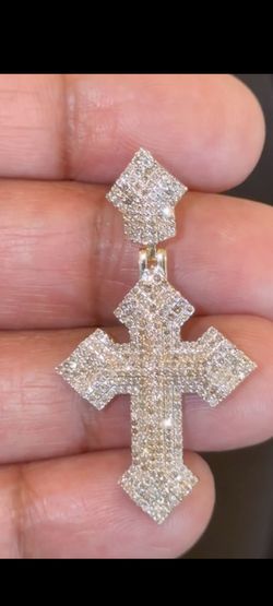 Custom Design Cross with 100% natural diamonds