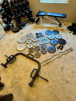 Weights (415lb) - Hex Bar - Curl Bars