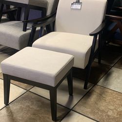 Accent Chair With Ottoman Footrest