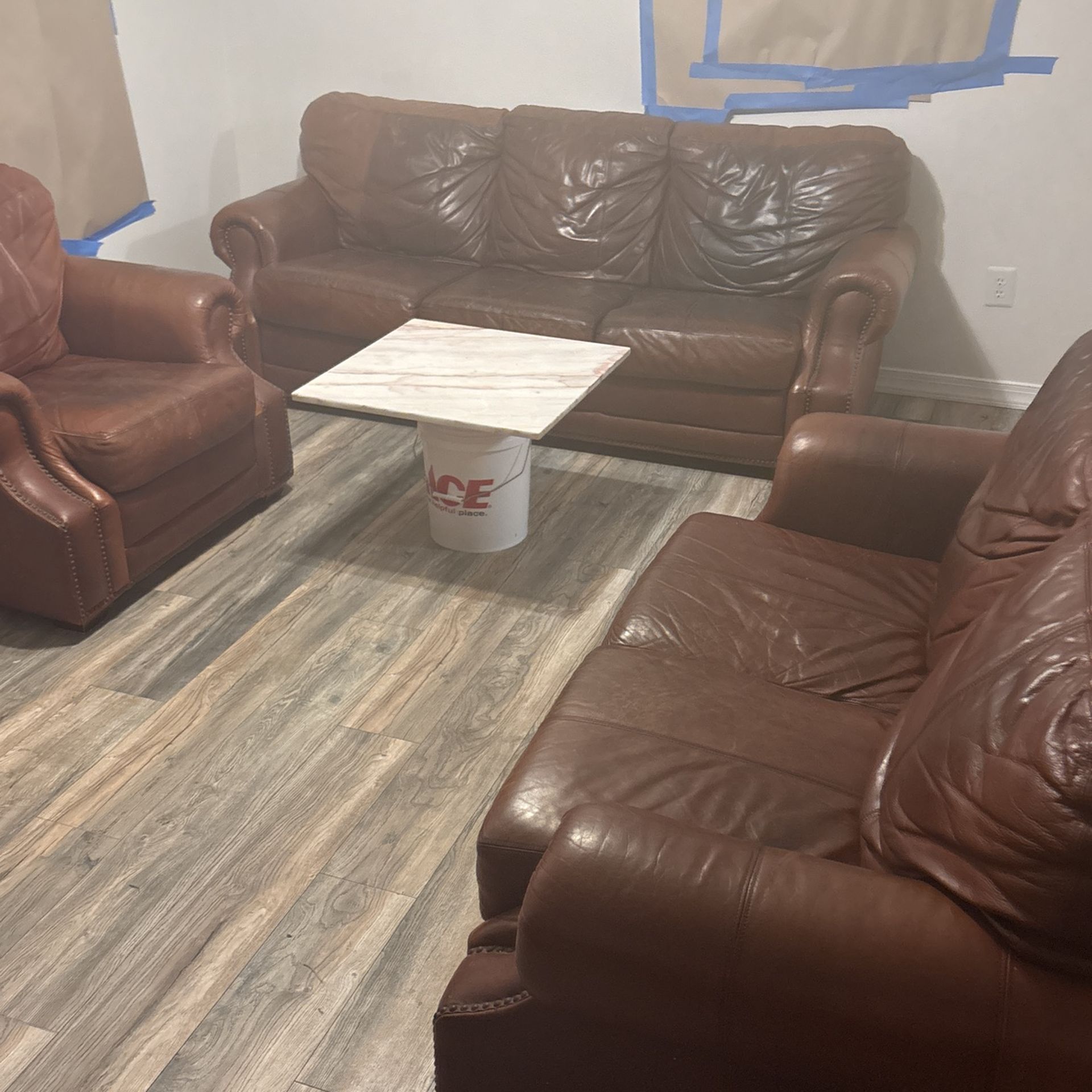 Brown Leather Couch