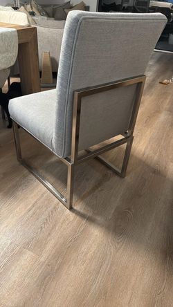 Modern Upholstered Chair with Metal Frame
