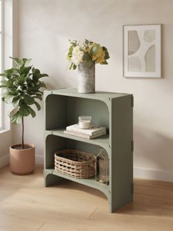 Farmhouse Style Solid Wood Bookshelf / Bookcase / Accent Shelf - Sage Green - Super Cute! 💚